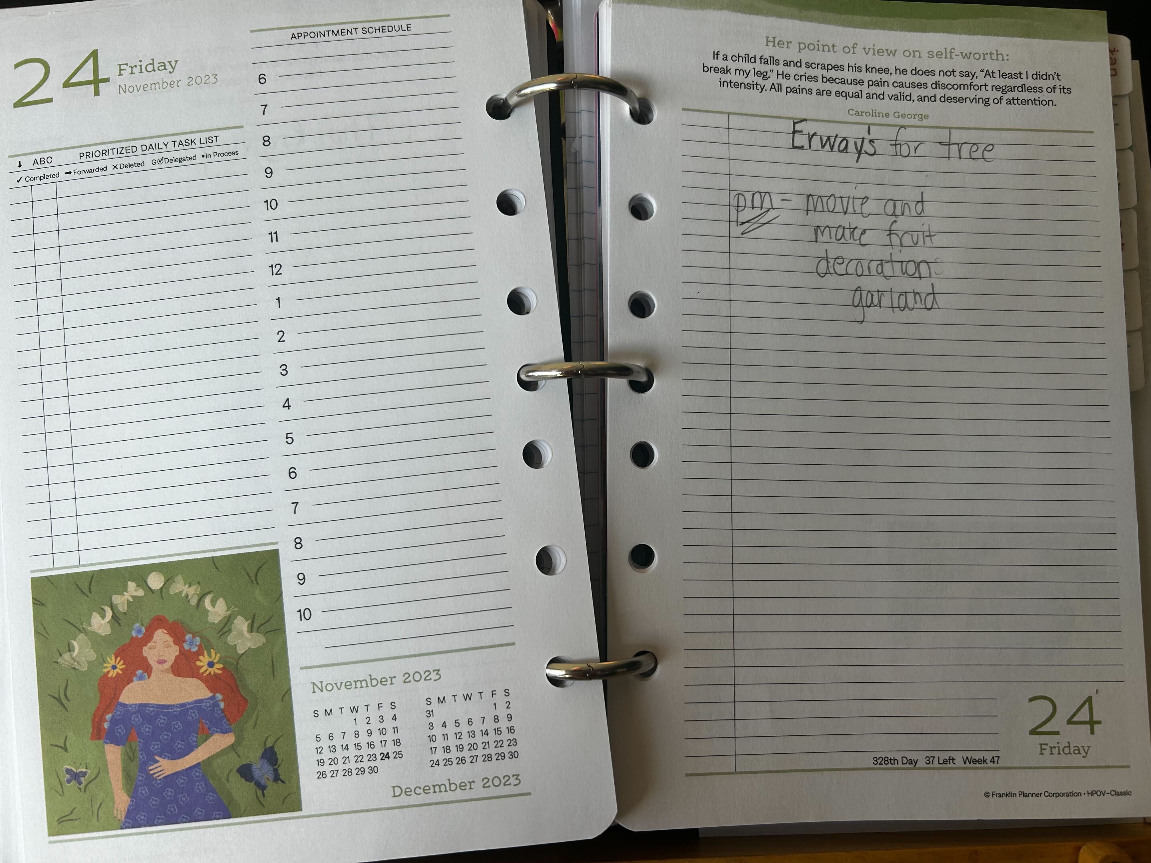 Amber's planner